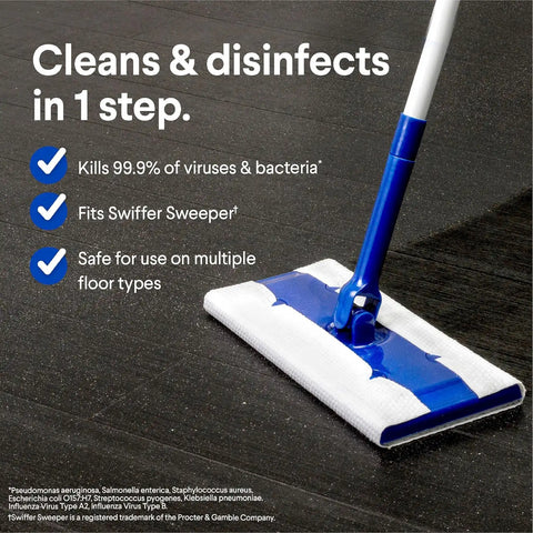 Clorox Scentiva Disinfecting Wet Mopping Cloths, Coconut and Waterlily, 24 Refills (Pack May Vary)